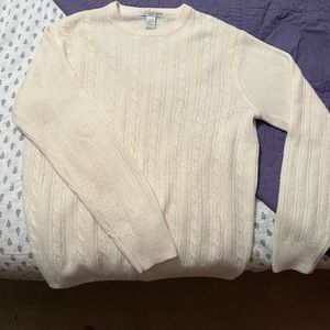 Geoffrey Beene Large White Sweater